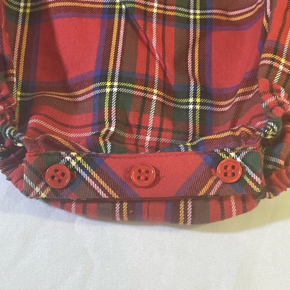 NWT Plaid Red Baby 3-Month‎ Romper